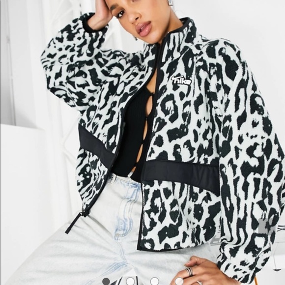 nike leopard sherpa jacket